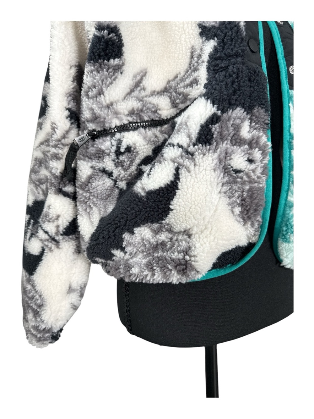 FP Movement by Free People Hit The Slopes Jacket Sherpa XS Floral Cozy - Picture 7 of 10